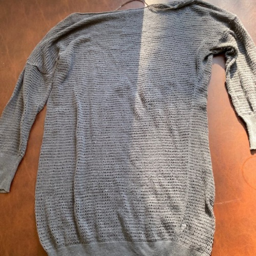 United Colors of Benetton Gray Open Knit Sweater